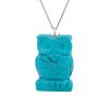 <span class='ref_item'>173 -</span> <span class="object_title">COLGANTE BÚHO Y CADENA  EN PLATA DE LEY Y TURQUENITA</span>  <p><span class="technical_description">Colgante con cadena realizados en plata de ley. Colgante en forma de búho tallado en turquenita. Eslabón tipo forxat.<br/>Cierre: Reasa<br/>Longitud de la cadena: 50cm<br/>Medidas Colgante: 3,9 x 2,40cm</span><br>Peso: <span class="PESO_HCES1">21,70</span> <span class="PESOUMED_HCES1">gr.</span><br></p>