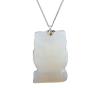 <span class='ref_item'>190 -</span> <span class="object_title">COLGANTE BÚHO Y CADENA EN PLATA DE LEY Y CUARZO LECHOSO</span>  <p><span class="technical_description">Colgante con cadena realizados en plata de ley. Colgante en forma de búho tallado en cuarzo lechoso. Eslabón tipo forxat.<br/>Cierre: Reasa<br/>Longitud de la cadena: 50cm<br/>Medidas Colgante: 4 x 2,50cm</span><br>Peso: <span class="PESO_HCES1">28,60</span> <span class="PESOUMED_HCES1">gr.</span><br></p>