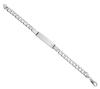 <span class='ref_item'>157 -</span> <span class="object_title">PULSERA ESCLAVA EN PLATA 925</span>  <p><span class="technical_description">Pulsera esclava realizada en plata 925 con contrastes. Con eslabón barbado plano y placa central lisa y pulida con adornos laterales gallonados.<br/>Cierre: Mosquetón<br/>Longitud: 19cm</span><br>Peso: <span class="PESO_HCES1">13,60</span> <span class="PESOUMED_HCES1">gr.</span><br></p>