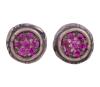 <span class='ref_item'>145 -</span> <span class="object_title">DORMILONAS EN PLATA 925 Y RUBÍES SINTÉTICOS</span>  <p><span class="technical_description">Pareja de pendientes dormilonas realizados en plata 925. Frontal redondo adornado con rubíes sintéticos en talla redonda engastados en grano dentro de chatón.<br/>Cierre: Presión</span><br>Peso: <span class="PESO_HCES1">1,70</span> <span class="PESOUMED_HCES1">gr.</span><br></p>