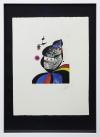 <span class='ref_item'>126 -</span> <span class="object_title">HOMENAJE A GAUDÍ, 7</span>   <p><span class="author">JOAN MIRÓ (Barcelona, 1893- Mallorca, 1983)  </span> <br><span class="technique_material">Impresión</span><br><span class="technical_description">A partir del original de aguafuerte y aguatinta de 1979. Firmado y numerado en plancha "HC VII/XV"<br/>Impresión sobre papel Fedrigoni Stucco Tintoretto de 220gr y adherida a cartulina Tintoretto Ceylon Black Pepper de 200gr.<br/>Editado por Grupo Planeta y publicado en Barcelona en enero de 2012. <br/>Con marco de madera y metacrilato<br/>Medidas con marco: 72 x 52cm</span><br></p>