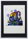 <span class='ref_item'>21 -</span> <span class="object_title">HOMENAJE A GAUDÍ, 5</span>   <p><span class="author">JOAN MIRÓ (Barcelona, 1893- Mallorca, 1983)  </span> <br><span class="technique_material">Impresión</span><br><span class="technical_description">A partir del original de aguafuerte, aguatinta y collage de 1979. Firmado y numerado en plancha "HC VII/XV"<br/>Impresión sobre papel Fedrigoni Stucco Tintoretto de 220gr y adherida a cartulina Tintoretto Ceylon Black Pepper de 200gr.<br/>Editado por Grupo Planeta y publicado en Barcelona en enero de 2012. <br/>Con marco de madera, paspartú y metacrilato<br/>Medidas con marco: 72 x 52cm</span><br></p>