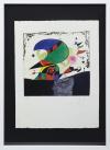 <span class='ref_item'>106 -</span> <span class="object_title">HOMENAJE A GAUDÍ, 4</span>   <p><span class="author">JOAN MIRÓ (Barcelona, 1893- Mallorca, 1983)  </span> <br><span class="technique_material">Impresión</span><br><span class="technical_description">A partir del original de aguafuerte, aguatinta, carborundum, gofrado y collage de 1979. Firmado y numerado en plancha "HC VII/XV"<br/>Impresión sobre papel Fedrigoni Stucco Tintoretto de 220gr y adherida a cartulina Tintoretto Ceylon Black Pepper de 200gr.<br/>Editado por Grupo Planeta y publicado en Barcelona en enero de 2012. <br/>Con marco de madera, paspartú y metacrilato<br/>Medidas con marco: 72 x 52cm</span><br></p>