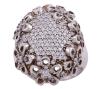 <span class='ref_item'>213 -</span> <span class="object_title">SORTIJA EN PLATA DE LEY Y CIRCONITAS</span>  <p><span class="technical_description">Sortija realizada en plata de ley, con contraste. Con frontal oval formado por pavé de circonitas incoloras y calado haciendo orla floral, también con circonitas <br/>Medida Sortija: 13</span><br>Peso: <span class="PESO_HCES1">9,20</span> <span class="PESOUMED_HCES1">gr.</span><br></p>