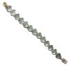 <span class='ref_item'>150 -</span> <span class="object_title">PULSERA EN PLATA DE LEY, PRASIOLITAS Y PERIDOTO</span>  <p><span class="technical_description">Pulsera realizada en plata de ley. Compuesta por prasiolitas en talla trillón engastadas en garras<br/>Cierre: Caja con lengüeta (con un peridoto en talla oval)<br/>Longitud: 17cm</span><br>Peso: <span class="PESO_HCES1">41,10</span> <span class="PESOUMED_HCES1">gr.</span><br></p>
