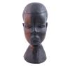 <span class='ref_item'>185 -</span> <span class="object_title">ESCULTURA DE CABEZA DE NIÑO AFRICANO EN ÉBANO BICOLOR</span>   <p><span class="technical_description">Escultura tallada a mano en ébano macizo bicolor con tonos marrones y negros. Representa a un niño africano <br/>Altura: 23cm<br/>Peso: 1614,2gr</span><br></p>