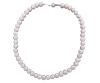 <span class='ref_item'>174 -</span> <span class="object_title">COLLAR DE PERLAS CULTIVADAS Y METAL PLATEADO</span>  <p><span class="technical_description">Collar de perlas cultivadas en agua dulce en color blanco calibradas aprox entre 8,5-9mm. Ligeramente desenfilado en la parte superior<br/>Cierre: Caja con lengüeta, en metal plateado, adornada con una perla<br/>Longitud: 42cm</span><br>Peso: <span class="PESO_HCES1">58</span> <span class="PESOUMED_HCES1">gr.</span><br></p>