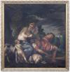 <span class='ref_item'>1 -</span> <span class="object_title">VENUS Y ADONIS, COPIA DEL ORIGINAL DE PAOLO VERONESE</span>   <p><span class="technique_material">Óleo sobre lienzo</span><br><span class="technical_description">Copia realizada aproximadamente a finales del s.XIX de la obra original de Paolo Veronese "Venus y Adonis". Realizada hacia el 1580, se encuentra actualmente en el Museo nacional del Prado.<br/>En marco de madera tallada y trabajada en dorada. Desperfectos en el lienzo y el marco<br/>Medidas del lienzo: 185 x 174cm</span><br></p>