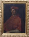 <span class='ref_item'>22 -</span> <span class="object_title">EL CARDENAL, COPIA DEL ORIGINAL DE RAFAEL</span>   <p><span class="technique_material">Óleo sobre lienzo</span><br><span class="technical_description">Copia realizada aproximadamente a finales del s.XIX de la obra original de Rafael "El Cardenal". Realizada entre 1510 y 1511, se encuentra actualmente en el Museo nacional del Prado.<br/>En marco de madera tallada y trabajada en dorada. Pequeños desperfectos en el marco en larguero izquierdo e inferior. Lienzo con algunas manchas y desperfectos.<br/>Medidas del lienzo: 78x61cm</span><br></p>