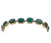 <span class='ref_item'>2 -</span> <span class="object_title">PULSERA EN ORO BICOLOR 14KT, ESMERALDAS Y DIAMANTES</span>  <p><span class="technical_description">Pulsera realizada en oro bicolor de 14kt con esmeraldas en talla oval colocadas en degradé, engastados garras, con un peso total aprox de 30ct. Alternando con diamantes en talla brillante, engastados en chatón sobre vistas en blanco con un peso total aprox de 0.10ct. <br/>Cierre: Caja con lengüeta y doble ocho de seguridad<br/>Longitud: 18cm</span><br>Peso: <span class="PESO_HCES1">17,40</span> <span class="PESOUMED_HCES1">gr.</span><br></p>