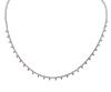 <span class='ref_item'>112 -</span> <span class="object_title">GARGANTILLA EN ORO 18KT Y DIAMANTES</span>  <p><span class="technical_description">Gargantilla o collar corto realizada en oro de 18kt. Estilo rivière con eslabones colgantes en el centro. Toda ella adornada con diamantes en talla brillante, engastado en grano, con un peso total aprox de 1.10ct.<br/>Cierre: Caja con lengüeta y doble ocho de seguridad<br/>Longitud: 40cm</span><br>Peso: <span class="PESO_HCES1">15</span> <span class="PESOUMED_HCES1">gr.</span><br></p>
