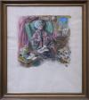<span class='ref_item'>120 -</span> <span class="object_title">ANCIANA LEYENDO</span>   <p><span class="author">JOSÉ PICÓ MITJANS (Madrid, 1904-1991)</span> <br><span class="technique_material">Témpera sobre papel</span><br><span class="technical_description">Firmado en el ángulo inferior derecho.<br/>Con marco de madera dorado.<br/>Medidas: 61 x 51cm con marco. 32 x 32cm sin marco</span><br></p>