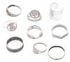 <span class='ref_item'>77 -</span> <span class="object_title">LOTE DE 9 ANILLOS EN METAL PLATEADO</span>  <p><span class="technical_description">Lote de nueve anillos en metal plateado. Uno de tuerca y 6 con motivos calados</span><br>Peso: <span class="PESO_HCES1">23,20</span> <span class="PESOUMED_HCES1">gr.</span><br></p>