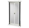 <span class='ref_item'>218 -</span> <span class="object_title">ARMARIO-ESPEJO DE DOBLE PUERTA</span>   <p><span class="technical_description">Armario transformado en espejo de dos puertas. Decorado con dos columnas clásicas en color negro y detalles en dorado, rematado por una cornisa. Interior con espejo y espejos en el reverso de las puertas. Tres luces en su interior con instalación eléctrica pero necesita reparación. Tiradores en metal dorado. <br/>Con algunas desperfectos en puertas y los espejos presentan rayas. Restauración en la esquina inferior derecha de la puerta derecha.<br/>Medidas: 102x200cm</span><br></p>