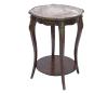 <span class='ref_item'>216 -</span> <span class="object_title">MESA REDONDA AUXILIAR EN MADERA Y SUPERFICIE EN MÁRMOL </span>   <p><span class="technical_description">Con aplicaciones en metal dorado y patas torneadas. Madera con marcas y tabla de mármol desgastada. <br/>Medidas: 73.5 x 50 x 50 cm</span><br></p>