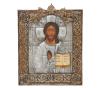 <span class='ref_item'>12 -</span> <span class="object_title">ICONO PANTÓCRATOR REALIZADO A MANO, S.XX</span>   <p><span class="technique_material">Tabla con placa de metal</span><br><span class="technical_description">Realizado sobre tabla con placa repujada de metal e incrustaciones en nimbo y corona. Representa a Cristo bendiciendo con su mano derecha y sujetando las sagradas escrituras en su izquierda. Con nombre en griego ICCX en parte superior, alfa y omega en el nimbo. Firma Y.Y en la base.<br/>Medidas: 41x49cm</span><br></p>