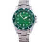 <span class='ref_item'>71 -</span> <span class="object_title">RELOJ DE CABALLERO MEIBO EN ACERO INOXIDABLE. CUARZO</span>  <p><span class="technical_description">Reloj de caballero marca Meibo realizado en acero inoxidable, con movimiento de cuarzo y calendario a las 3. Esfera color verde. En estado de marcha.</span><br></p>