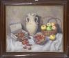 <span class='ref_item'>130 -</span> <span class="object_title">BODEGÓN CON FRUTAS VARIAS Y JARRA DE LOZA (1951)</span>   <p><span class="technique_material">Óleo sobre lienzo</span><br><span class="technical_description">Firmado J. Marzo (pintor español contemporáneo) y fechado en 1951 en el ángulo inferior derecho por el autor.<br/>Enmarcado con marco de madera. Ligeras faltas en el marco.<br/>Medidas: 74 x 87cm con marco. 60 x 73,5cm sin marco</span><br></p>