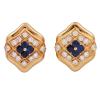<span class='ref_item'>152 -</span> <span class="object_title">PENDIENTES "J.YANES" EN ORO 18KT, ZAFIROS Y DIAMANTES</span>  <p><span class="technical_description">Par de pendientes de la joyería "J.Yanes", colección Malpica, realizados en oro de 18kt. Centro de zafiros en talla carré con peso total aprox 1.60ct, acompañados de diamantes en talla brillante entre cordoncillos típicos de la colección, con peso total aprox 2.75ct. Con Nº 10005 ambos<br/>Cierre: Omega</span><br>Peso: <span class="PESO_HCES1">31,60</span> <span class="PESOUMED_HCES1">gr.</span><br></p>