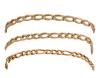 <span class='ref_item'>6 -</span> <span class="object_title">TRES PULSERAS EN ORO 18KT</span>  <p><span class="technical_description">Lote de tres pulseras realizadas en oro de 18kt con eslabón oval plano. Una de ellas, la más larga, con eslabones en mate y en brillo<br/>Cierre: Mosquetón<br/>Longitud: 18cm la de mates y 17cm las otras dos</span><br>Peso: <span class="PESO_HCES1">14,80</span> <span class="PESOUMED_HCES1">gr.</span><br></p>
