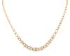 <span class='ref_item'>199 -</span> <span class="object_title">GARGANTILLA EN ORO 18KT Y CIRCONITAS</span>  <p><span class="technical_description">Gargantilla realizada en oro de 18kt con eslabón barbado plano y en el centro adorno de circonitas.<br/>Cierre: Mosquetón<br/>Longitud: 45cm</span><br>Peso: <span class="PESO_HCES1">8,40</span> <span class="PESOUMED_HCES1">gr.</span><br></p>
