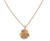 <span class='ref_item'>102 -</span> <span class="object_title">COLGANTE Y CORDÓN EN ORO TRICOLOR 18KT</span>  <p><span class="technical_description">Colgante y cordón fino realizados en oro de 18kt. El colgante con motivo floral con texturas de mate y brillo de oro tricolor. <br/>Cierre: Mosquetón<br/>Longitud del cordón: 40cm</span><br>Peso: <span class="PESO_HCES1">9,10</span> <span class="PESOUMED_HCES1">gr.</span><br></p>