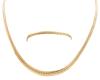 <span class='ref_item'>38 -</span> <span class="object_title">GARGANTILLA Y PULSERA EN ORO 18KT</span>  <p><span class="technical_description">Conjunto de gargantilla y pulsera realizados en oro de 18kt con diseño de espiguilla plana. La gargantilla más ancha en el centro<br/>Cierre: Mosquetón<br/>Longitud: 45cm la gargantilla y 17cm la pulsera</span><br>Peso: <span class="PESO_HCES1">16,20</span> <span class="PESOUMED_HCES1">gr.</span><br></p>