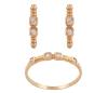 <span class='ref_item'>88 -</span> <span class="object_title">CONJUNTO DE PENDIENTES Y SORTIJA EN ORO 18KT CON CIRCONITAS</span>  <p><span class="technical_description">Conjunto de pareja de pendientes y sortija realizados en oro de 18kt adornados con circonitas<br/>Cierre Pendientes: Ballestilla<br/>Medida Sortija: 14</span><br>Peso: <span class="PESO_HCES1">2,80</span> <span class="PESOUMED_HCES1">gr.</span><br></p>