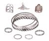 <span class='ref_item'>192 -</span> <span class="object_title">LOTE DE PULSERAS, SORTIJAS Y COLGANTE EN PLATA BAJA Y DE 925</span>  <p><span class="technical_description">Lote formado por 4 pulseras de aro rígido, 6 sortijas, 2 de ellas lanzaderas y un colgante de dinosaurio, todo ello realizado en plata de ley 925 o plata abaja</span><br>Peso: <span class="PESO_HCES1">49,40</span> <span class="PESOUMED_HCES1">gr.</span><br></p>