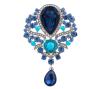<span class='ref_item'>151 -</span> <span class="object_title">BROCHE CHAPADO EN PLATA CON PIEDRAS AZULES Y CRISTALES DE STRASS</span>  <p><span class="technical_description">Gran broche realizado en metal chapado en plateado con bouquet floral y pendentif. Compuesto por dos grandes cristales azul intenso, piedras imitación turquesa y cristales de strass<br/>Cierre: Aguja<br/>Medidas: 9 x 5,5cm</span><br>Peso: <span class="PESO_HCES1">28</span> <span class="PESOUMED_HCES1">gr.</span><br></p>