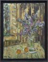 <span class='ref_item'>39 -</span> <span class="description">FLORERO (1991) </span>  <p><span class="description">GINO SINIGALIA (Italia, 1937-1997) <br>Óleo sobre lienzo<br>Muestra un colorido jarrón con flores sobre una mesa junto a una ventana.<br>Firmado en la esquina inferior izquierda con las iniciales del nombre en ruso del autor. Titulado, firmado y con medidas en el reverso del lienzo.<br>Enmarcado en madera tallada.<br>Medidas con marco: 88,5x69cm</span></p>