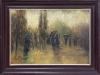 <span class='ref_item'>64 -</span> <span class="description">DÍA DE LLUVIA (1909) </span>  <p><span class="description">ISIDRE NONELL MONTURIOL (Barcelona, 1872- Barcelona, 1911) <br>Óleo sobre lienzo y cartón duro <br>Escena realizada en 1909 bajo una ejecución propia del autor barcelonés Isidro Nonell Monturiol. Con una pincelada rápida, uniforme y suelta representa una temática paisajística configurada por su destacado rojo , negro y verde de diferentes tonalidades propios de su pintura.<br>Firmado y fechado por el autor en la esquina inferior derecha.<br>Enmarcado en marco de madera teñida y dorada. Marco con ligeros desperfectos.<br>Adjunta estudio de identificación y análisis de pigmento e informe pericial de autentificación de firma.<br>Medidas con marco: 50,5x67cm</span></p>