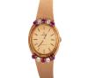 <span class='ref_item'>21 -</span> <span class="object_title">RELOJ JOYA OMEGA DE VILLE EN ORO, DIAMANTES Y RUBÍES. CUERDA MANUAL</span>  <p><span class="technical_description">Reloj joya Omega De Ville realizado en oro de 18kt, tanto caja como brazalete. Movimiento de cuerda manual. Caja oval de 28 x 23mm y bisel adornado con diamantes de peso total aprox 0.50ct y rubíes de peso aprox 0.75ct. En estado de marcha</span><br>Peso: <span class="PESO_HCES1">41,80</span> <span class="PESOUMED_HCES1">gr.</span><br></p>