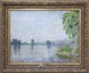 <span class='ref_item'>88 -</span> <span class="object_title">"VISTA DE UN RÍO" (S. XX)</span>   <p><span class="author">PAUL DE CASTRO (Francia, 1882-1939)</span> <br><span class="technique_material">Óleo sobre lienzo</span><br><span class="technical_description">Firmado en la esquina inferior derecha por el autor.<br/>Enmarcado en madera trabajada con placa de autor. Acompaña fotocopia del certificado de compra.<br/>Medidas con marco: 75x95cm</span><br></p>