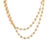 <span class='ref_item'>216 -</span> <span class="object_title">COLLAR LARGO DE CUENTAS CHAPADAS EN ORO</span>  <p><span class="technical_description">Collar largo en metal chapado en oro compuesto por cuentas esféricas y eslabones.<br/>Longitud: 150cm</span><br>Peso: <span class="PESO_HCES1">34,30</span> <span class="PESOUMED_HCES1">gr.</span><br></p>