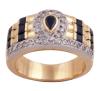 <span class='ref_item'>16 -</span> <span class="object_title">SORTIJA EN ORO BICOLOR 18KT, ZAFIROS Y DIAMANTES</span>  <p><span class="technical_description">Sortija realizada en oro bicolor de 18kt. Formada por zafiros en talla perilla y carré con peso total aprox 040.ct y diamantes en talla brillante sobre vistas en blanco con peso total aprox 0.25ct<br/>Medida Sortija: 12</span><br>Peso: <span class="PESO_HCES1">11,70</span> <span class="PESOUMED_HCES1">gr.</span><br></p>