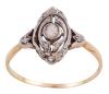 <span class='ref_item'>13 -</span> <span class="object_title">SORTIJA VINTAGE EN ORO 18KT Y VISTAS EN PLATA CON DIAMANTES</span>  <p><span class="technical_description">Sortija vintage realizada en oro de 18kt con vistas en plata, adornada con diamantes en talla rosa de peso total aprox 0.15ct.<br/>Medida Sortija: 18</span><br>Peso: <span class="PESO_HCES1">2,10</span> <span class="PESOUMED_HCES1">gr.</span><br></p>