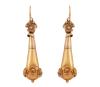 <span class='ref_item'>60 -</span> <span class="object_title">PENDIENTES LARGOS EN ORO 18KT</span>  <p><span class="technical_description">Pendientes largos realizados en oro de 18kt con diseño de botón charro.<br/>Cierre: Ballestilla</span><br>Peso: <span class="PESO_HCES1">2,40</span> <span class="PESOUMED_HCES1">gr.</span><br></p>