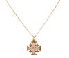 <span class='ref_item'>94 -</span> <span class="object_title">COLGANTE CRUZ DE JERUSALÉN Y CADENA  EN ORO 18KT</span>  <p><span class="technical_description">Colgante y cadena realizados en oro de 18kt. El colgante con forma de cruz de Jerusalén<br/>Cierre: Reasa <br/>Longitud de la cadena: 45cm</span><br>Peso: <span class="PESO_HCES1">5,40</span> <span class="PESOUMED_HCES1">gr.</span><br></p>