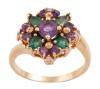 <span class='ref_item'>163 -</span> <span class="object_title">SORTIJA EN ORO 18KT, ESMERALDAS, AMATISTAS Y DIAMANTES</span>  <p><span class="technical_description">Sortija realizada en oro de 18kt. Con forma de roseta compuesta por esmeraldas en talla perilla con peso total aprox 0.40ct, amatistas color lavanda en talla redonda con peso total aprox 1ct y diamantes en talla brillante con peso aprox 0.04ct<br/>Medida Sortija: 18</span><br>Peso: <span class="PESO_HCES1">6,40</span> <span class="PESOUMED_HCES1">gr.</span><br></p>