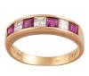 <span class='ref_item'>228 -</span> <span class="object_title">SORTIJA EN ORO 18KT, RUBÍES Y DIAMANTES</span>  <p><span class="technical_description">Sortija realizada en oro de 18kt. Con carril central formado por rubíes en talla carré con peso total aprox 0.60ct y alternando con diamantes en talla cuadrada con peso total aprox 0.44ct<br/>Medida Sortija: 11</span><br>Peso: <span class="PESO_HCES1">3,70</span> <span class="PESOUMED_HCES1">gr.</span><br></p>