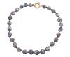 <span class='ref_item'>218 -</span> <span class="object_title">COLLAR CORTO DE PERLAS BARROCAS CULTIVADAS, CITRINOS Y PLATA 925 CHAPADA EN ORO</span>  <p><span class="technical_description">Collar corto formado por perlas barrocas cultivadas en agua dulce de color gris oscuro, alternadas con pequeñas cuentas de cuarzo citrino. Broche realizado en plata de ley 925 chapada en oro<br/>Cierre: Reasa Marinera<br/>Longitud: 40cm</span><br>Peso: <span class="PESO_HCES1">66</span> <span class="PESOUMED_HCES1">gr.</span><br></p>
