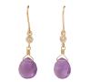 <span class='ref_item'>181 -</span> <span class="object_title">PENDIENTES EN ORO 18KT, AMATISTAS Y DIAMANTES</span>  <p><span class="technical_description">Pareja de pendientes con movimiento realizados en oro de 18kt. Formados por amatistas en talla perilla fantasía con peso total aprox 3ct y en la parte superior diamantes en talla brillante con peso total aprox 0.04ct. <br/>Cierre: Gancho<br/>Longitud: 3cm</span><br>Peso: <span class="PESO_HCES1">1,70</span> <span class="PESOUMED_HCES1">gr.</span><br></p>