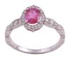 <span class='ref_item'>207 -</span> <span class="object_title">SORTIJA EN ORO 18KT, ZAFIRO ROSA Y DIAMANTES</span>  <p><span class="technical_description">Sortija realizada en oro de 18kt. Formada por un zafiro rosa en talla oval con peso aprox 1ct y en hombros y orla diamantes en talla brillante con peso total aprox 0.50ct<br/>Medida Sortija: 12</span><br>Peso: <span class="PESO_HCES1">2,70</span> <span class="PESOUMED_HCES1">gr.</span><br></p>