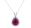 <span class='ref_item'>1 -</span> <span class="object_title">COLGANTE Y CADENA EN ORO 18KT, RUBÍ Y DIAMANTES</span>  <p><span class="technical_description">Colgante y cadena realizados en oro de 18kt. El colgante con un rubí en talla perilla de peso total aprox 2.50ct y orla de diamantes en talla brillante con peso total aprox de 0.20ct. Cadena de pequeño eslabón barbado<br/>Cierre: Reasa<br/>Longitud de la cadena: 40cm</span><br>Peso: <span class="PESO_HCES1">2,80</span> <span class="PESOUMED_HCES1">gr.</span><br></p>