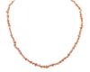 <span class='ref_item'>161 -</span> <span class="object_title">COLLAR-GARGANTILLA DE CORAL Y ORO BAJO</span>  <p><span class="technical_description">Collar gargantilla formado por pequeñas cuentas de coral alternadas con bolitas de oro bajo<br/>Cierre: Reasa en oro bajo<br/>Longitud: 45cm</span><br>Peso: <span class="PESO_HCES1">8,7</span> <span class="PESOUMED_HCES1">gr.</span><br></p>