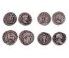 <span class='ref_item'>72 -</span> <span class="object_title">LOTE DE 4 MONEDAS EN PLATA MACIZA DEL IMPERIO ROMANO (S. II-III d.C)</span>  <p><span class="technical_description">Conjunto de cuatro monedas en plata:<br/>-Denario de Caracalla (213 d.C) Peso: 3,1gr. Anverso: ANTONINVS AUG GERM; Reverso: PM TRP XVI COSIII PP<br/>-Denario de Caracalla (208 d.C) Peso: 2,7gr. Anverso: ANTONINVS PIVS AVG; Reverso: PONTIF TRP XII COSIII<br/>-Antoniniano de Filipo I el Árabe (248-249 d.C) Peso: 3.4gr. Anverso: IMP PHILIPPVS AVG; Reverso: SAECVLARES AVG<br/>-Denario de Trajano (103 d.C) Peso: 3.3gr. Anverso: IMP TRAIANO AVG GERDAC PM TRP; Reverso: COS V PP SPQR OPTIMO PRINC</span><br></p>