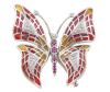 <span class='ref_item'>101 -</span> <span class="object_title">BROCHE MARIPOSA EN ORO 18KT, RUBÍES, DIAMANTES Y ESMALTE</span>  <p><span class="technical_description">Broche con forma de mariposa realizado en oro de 18kt. Cuerpo cuajado por rubíes talla redonda engastados en grano, con peso total aprox 0.15ct. Diamantes decorando los ojos, antenas y centro de las alas, en talla brillante, engastados en grano, con peso total aprox 0.35ct. El resto de las alas están decoradas con esmaltes en tonos amarillos y rojizos. Tiene anilla para colgar en el extremo de un ala.<br/>Cierre: Doble aguja con canutillo<br/>Medidas: 5,5 x 5cm</span><br>Peso: <span class="PESO_HCES1">22,60</span> <span class="PESOUMED_HCES1">gr.</span><br></p>