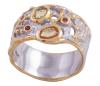 <span class='ref_item'>258 -</span> <span class="object_title">SORTIJA EN PLATA 925 CON CHAPADO EN ORO Y ZAFIROS DORADOS. JOYERÍA DE AUTOR, PIEZA ÚNICA</span>  <p><span class="technical_description">Sortija realizada en plata de ley 925 con contraste y partes chapadas en oro. Ancha y textura rugosa con zafiros dorados en talla oval y redonda de peso aprox 0.63ct<br/>Medida Sortija: 11</span><br>Peso: <span class="PESO_HCES1">5,80</span> <span class="PESOUMED_HCES1">gr.</span><br></p>