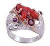 <span class='ref_item'>180 -</span> <span class="object_title">SORTIJA EN PLATA 925 CON CHAPADO EN ORO, CORAL, AMATISTAS Y GRANATE. JOYERÍA DE AUTOR, PIEZA ÚNICA</span>  <p><span class="technical_description">Sortija realizada en plata de ley 925 con contraste y partes chapadas en oro. Diseño adorado con rama de coral rojo, amatistas en talla redonda con peso aprox 0.15ct y un granate en talla redonda con peso aprox 0.12ct<br/>Medida Sortija: 17</span><br>Peso: <span class="PESO_HCES1">9,70</span> <span class="PESOUMED_HCES1">gr.</span><br></p>